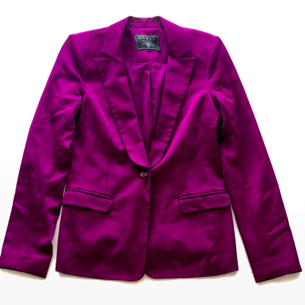 EUC - Purple Satin-feel Blazer